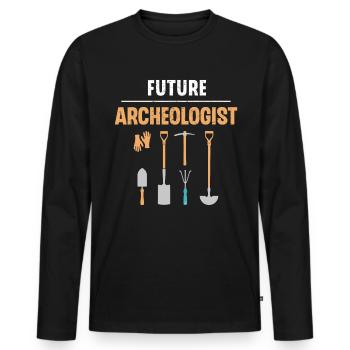 Future Archeologist Archaeology Job Profession - Männer Premium Bio Langarmshirt - Schwarz - Vorne - Nico (187cm)