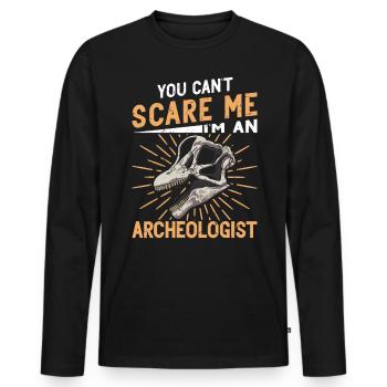 Archaeology Job Profession Work Archaeologist - Men's Premium Organic Long Sleeve Shirt - black - Front - Nico (187cm)