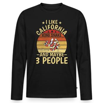 California King Snake And Maybe 3 People Reptile - Männer Premium Bio Langarmshirt - Schwarz - Vorne - Nico (187cm)