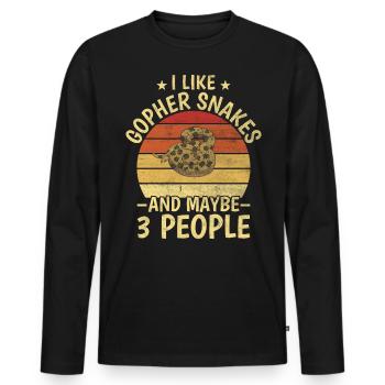 Gopher Snakes And Maybe 3 People Boa Reptile - Men's Premium Organic Long Sleeve Shirt - black - Front - Nico (187cm)
