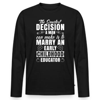 Early Childhood Educator Education Teacher - Men's Premium Organic Long Sleeve Shirt - black - Front - Nico (187cm)