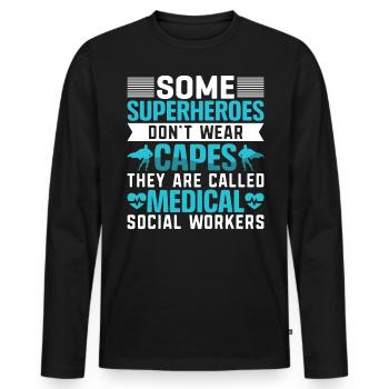 Medical Social Worker Occupation Job Hospital - Männer Premium Bio Langarmshirt - Schwarz - Vorne - Nico (187cm)