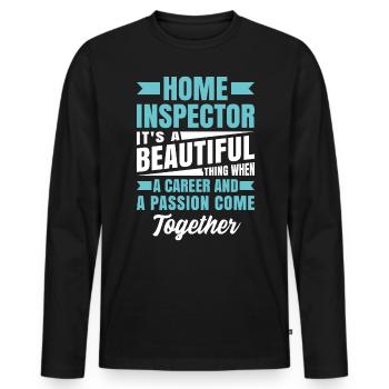 Home Inspector Occupation Worker Profession Career - Männer Premium Bio Langarmshirt - Schwarz - Vorne - Nico (187cm)
