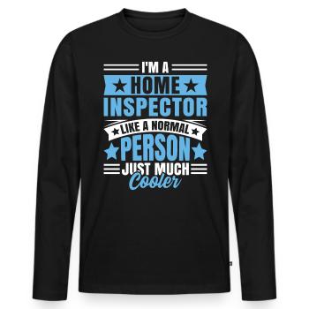 Home Inspector Occupation Worker Profession Career - Männer Premium Bio Langarmshirt - Schwarz - Vorne - Nico (187cm)
