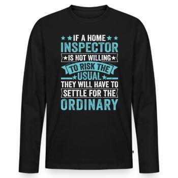 Home Inspector Occupation Worker Profession Career - Männer Premium Bio Langarmshirt - Schwarz - Vorne - Nico (187cm)