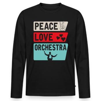 Orchestra Music Orchestra Symphony Lover - Men's Premium Organic Long Sleeve Shirt - black - Front - Nico (187cm)