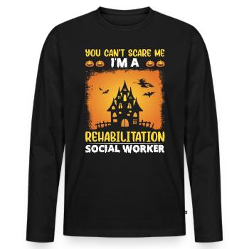 Rehabilitation Social Worker Occupation Job Rehab - Men's Premium Organic Long Sleeve Shirt - black - Front - Nico (187cm)