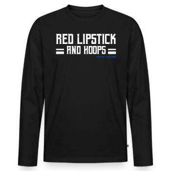 Red Lipstick And Hoops Pride Latin America Latina - Men's Premium Organic Long Sleeve Shirt - black - Front - Nico (187cm)