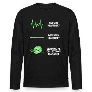 Collections Manager Jobs Funny Collections Manager - Männer Premium Bio Langarmshirt - Schwarz - Vorne - Nico (187cm)