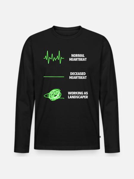 Landscaper Worker Coworkers Landman - Men's Premium Organic Long Sleeve Shirt - black