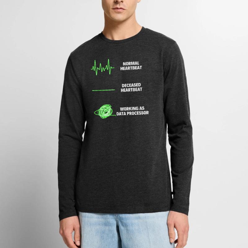 Data Processor Worker Equipment Computer Hardware Men's Premium Organic Long Sleeve Shirt