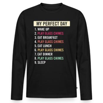 Funny Glass Chimes Players Glass Chimes Lovers - Männer Premium Bio Langarmshirt - Schwarz - Vorne - Nico (187cm)