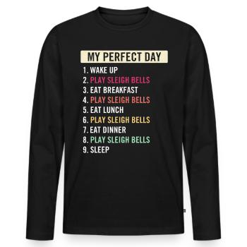 Funny Sleigh Bells Players Sleigh Bells Lovers - Männer Premium Bio Langarmshirt - Schwarz - Vorne - Nico (187cm)