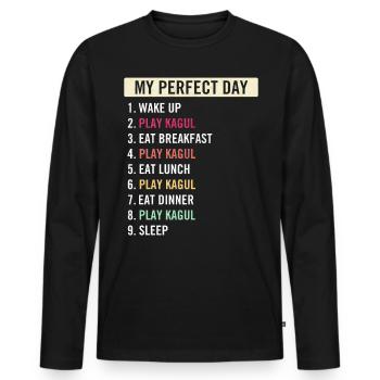 Funny Kagul Quotes Kagul Instrument Lovers - Men's Premium Organic Long Sleeve Shirt - black - Front - Nico (187cm)