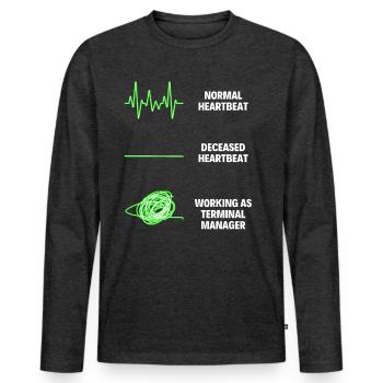 Terminal Manager Worker Funny Terminal Manager Job - Men's Premium Organic Long Sleeve Shirt - heather anthracite - Front - Nico (187cm)