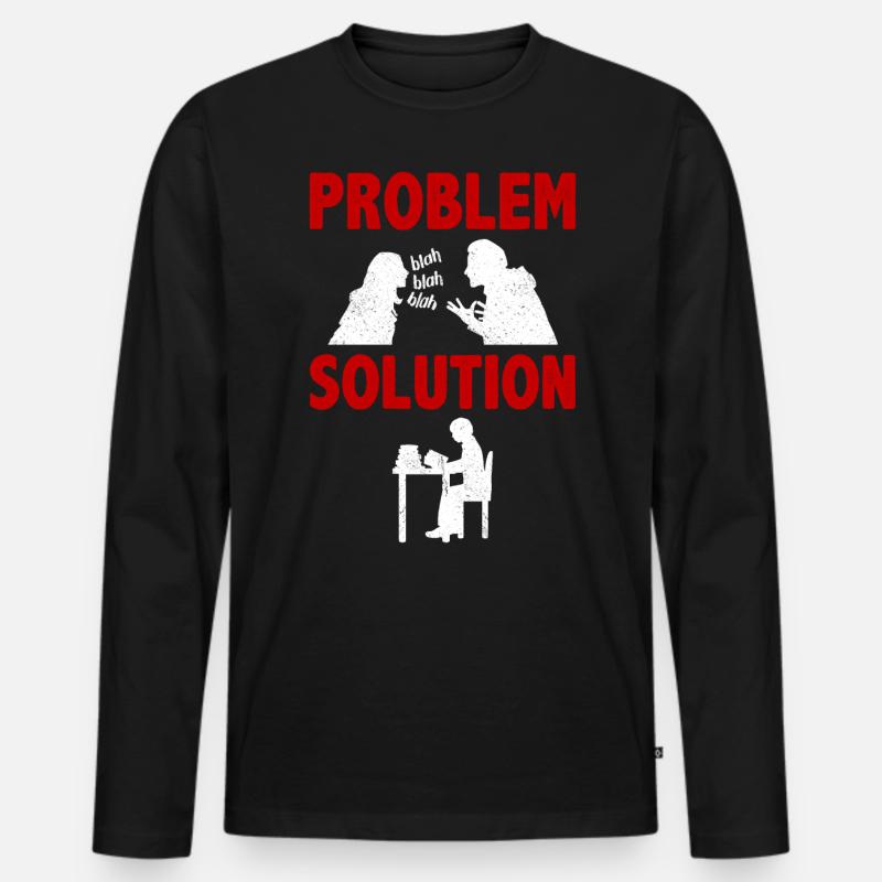 Learning Education University Problem Solution - Men's Premium Organic Long Sleeve Shirt - black