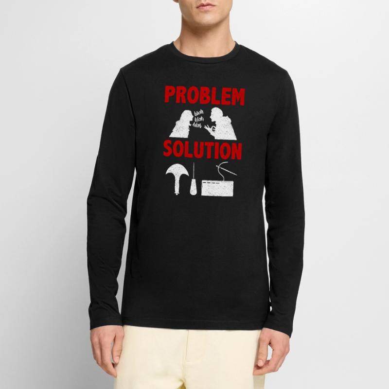 Leather Tooling Leather Mallet Problem Solution Men's Premium Organic Long Sleeve Shirt