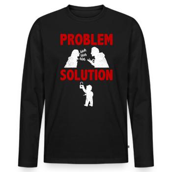 Lock Picking Lock Smithing Problem Solution Hobby - Men's Premium Organic Long Sleeve Shirt - black - Front - Nico (187cm)