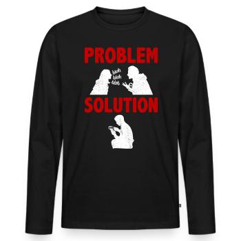Lock Picking Lock Smitting Problem Solution Hobby - Men's Premium Organic Long Sleeve Shirt - black - Front - Nico (187cm)