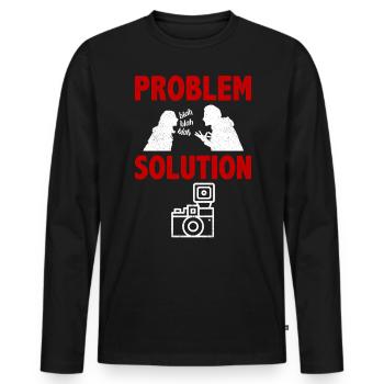 Lomography Photography Camera Problem Solution - Men's Premium Organic Long Sleeve Shirt - black - Front - Nico (187cm)