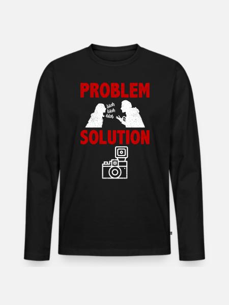 Lomography Photography Camera Problem Solution - Männer Premium Bio Langarmshirt - Schwarz
