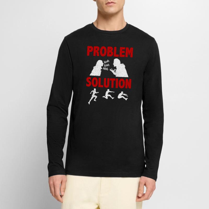 Long Jumping Jumper Broad Jump Problem Solution Männer Premium Bio Langarmshirt