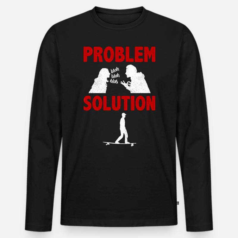 Long Boarding Long Board Surfing Problem Solution Men's Premium Organic Long Sleeve Shirt
