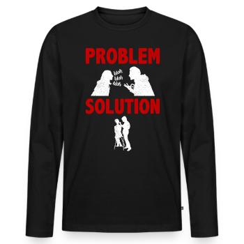 Makeup Art Makeup Artist Makeup Problem Solution - Men's Premium Organic Long Sleeve Shirt - black - Front - Nico (187cm)