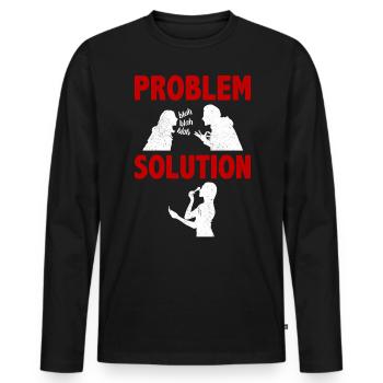 Makeup Art Makeup Artist Makeup Problem Solution - Men's Premium Organic Long Sleeve Shirt - black - Front - Nico (187cm)