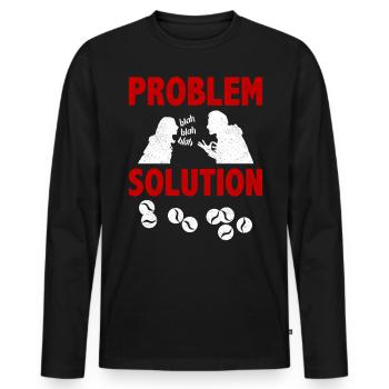 Collectionneur de marbre Collectionneur de marbre Hobby - T-shirt manches longues Premium bio Homme - noir - Devant - Nico (187cm)