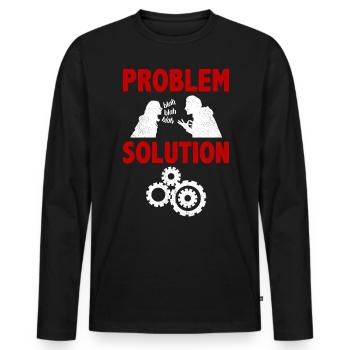 Metal Collecting Metal Collector Problem Solution - Männer Premium Bio Langarmshirt - Schwarz - Vorne - Nico (187cm)