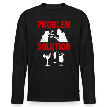 Mixology Bartending Alcohols Problem Solution - Men's Premium Organic Long Sleeve Shirt - black - Front - Nico (187cm)