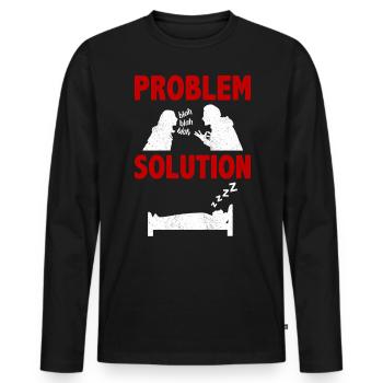 Napping Sleepy Head Problem Solution Hobby - Männer Premium Bio Langarmshirt - Schwarz - Vorne - Nico (187cm)