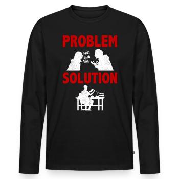 Collier Fabrication de bijoux Solution Problème Passe-temps - T-shirt manches longues Premium bio Homme - noir - Devant - Nico (187cm)