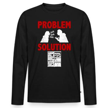 Organizing Items Organizer Problem Solution Hobby - Männer Premium Bio Langarmshirt - Schwarz - Vorne - Nico (187cm)