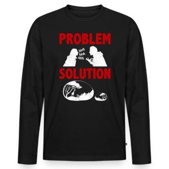 Painting Rocks Stones Artist Problem Solution - Männer Premium Bio Langarmshirt - Schwarz - Vorne - Nico (187cm)