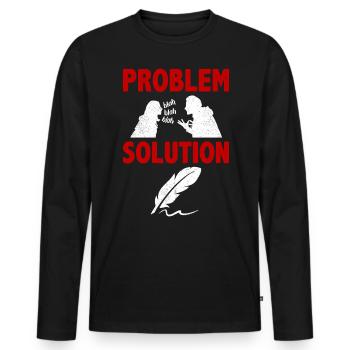 Poetry Writing Literature Writter Problem Solution - Männer Premium Bio Langarmshirt - Schwarz - Vorne - Nico (187cm)