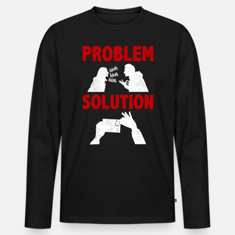 Postcrossing Postman PostcardProblem Solution - T-shirt manches longues Premium bio Homme - noir