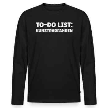 Funny Kunstradfahren Lover Quotes Indoor Cycling - Männer Premium Bio Langarmshirt - Schwarz - Vorne - Nico (187cm)