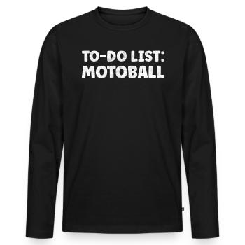 Funny Minigolf Lover Quote Sport of Miniature Golf - Männer Premium Bio Langarmshirt - Schwarz - Vorne - Nico (187cm)
