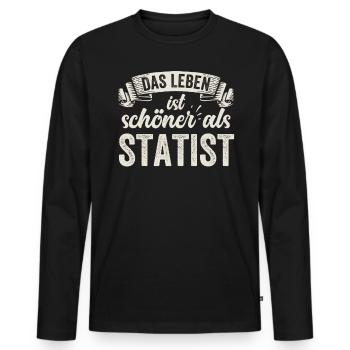 Lustige Statist Daten Analyse Diagramm Mathematik - Männer Premium Bio Langarmshirt - Schwarz - Vorne - Nico (187cm)