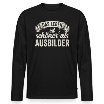 Lustige Ausbilder Schulung Lehre Weiterbildung - Männer Premium Bio Langarmshirt - Schwarz - Vorne - Nico (187cm)