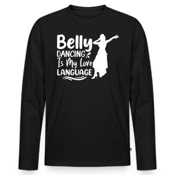 Raqs sharqi Citations de danse Danseur drôle Swing Salsa - T-shirt manches longues Premium bio Homme - noir - Devant - Nico (187cm)