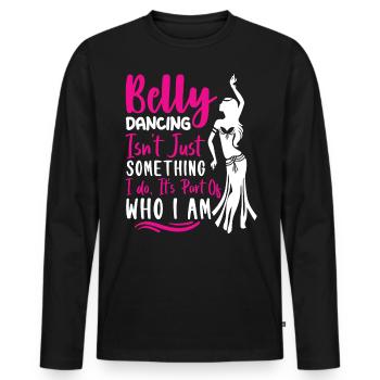 Citations de danse drôles Danseur drôle Raqs sharqi Swing - T-shirt manches longues Premium bio Homme - noir - Devant - Nico (187cm)