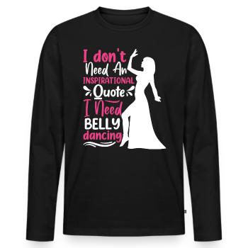 Citations de danse drôles Danseur drôle Raqs sharqi Swing - T-shirt manches longues Premium bio Homme - noir - Devant - Nico (187cm)