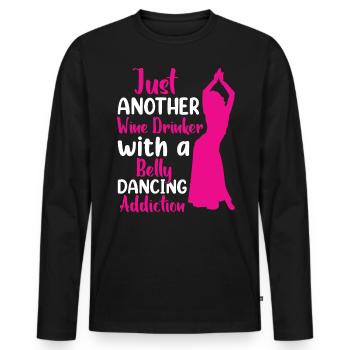Citations de danse drôles Danseur drôle Raqs sharqi Swing - T-shirt manches longues Premium bio Homme - noir - Devant - Nico (187cm)
