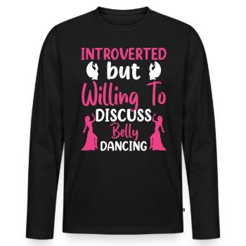 Citations de danse drôles Danseur drôle Raqs sharqi Swing - T-shirt manches longues Premium bio Homme - noir - Devant - Nico (187cm)