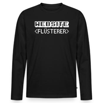 Webentwickler Programmierer App-entwickler - Männer Premium Bio Langarmshirt - Schwarz - Vorne - Nico (187cm)