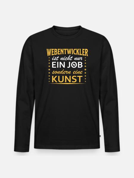 Webentwickler Fullstack-Softwareentwickler - Männer Premium Bio Langarmshirt - Schwarz