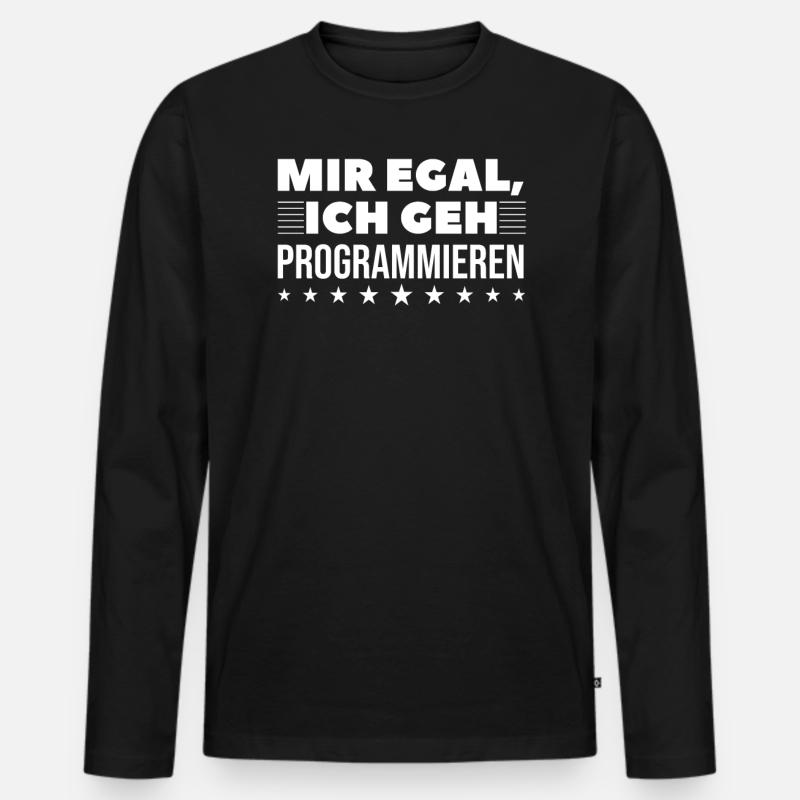 Webentwickler Programmierer Backend-Entwickler - Männer Premium Bio Langarmshirt - Schwarz